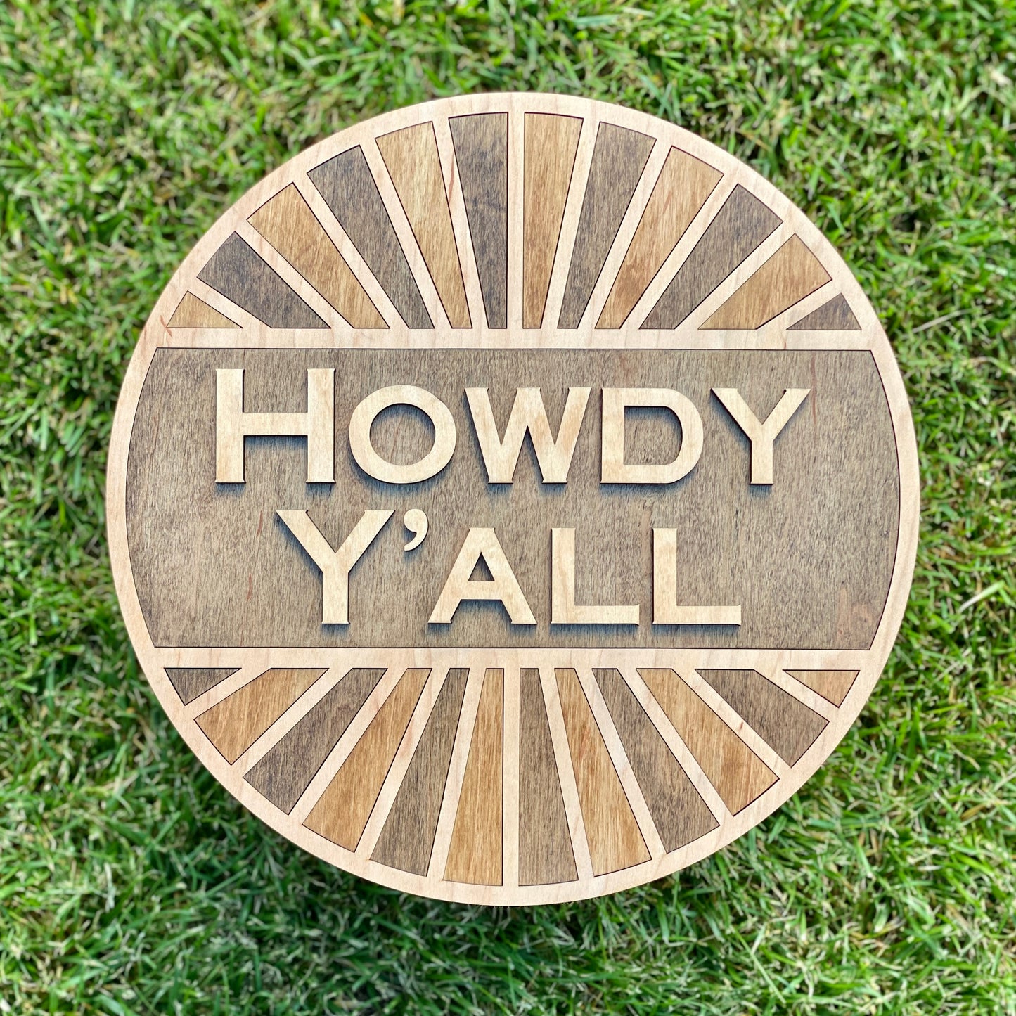 Howdy Y’all Rustic Wood Door Hanger Sign