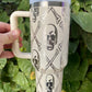 40 oz. Full-Wrap Engraved Insulated “Stanley-Type” Tumbler (Creme Color)