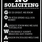 No Soliciting Sign - Go Away
