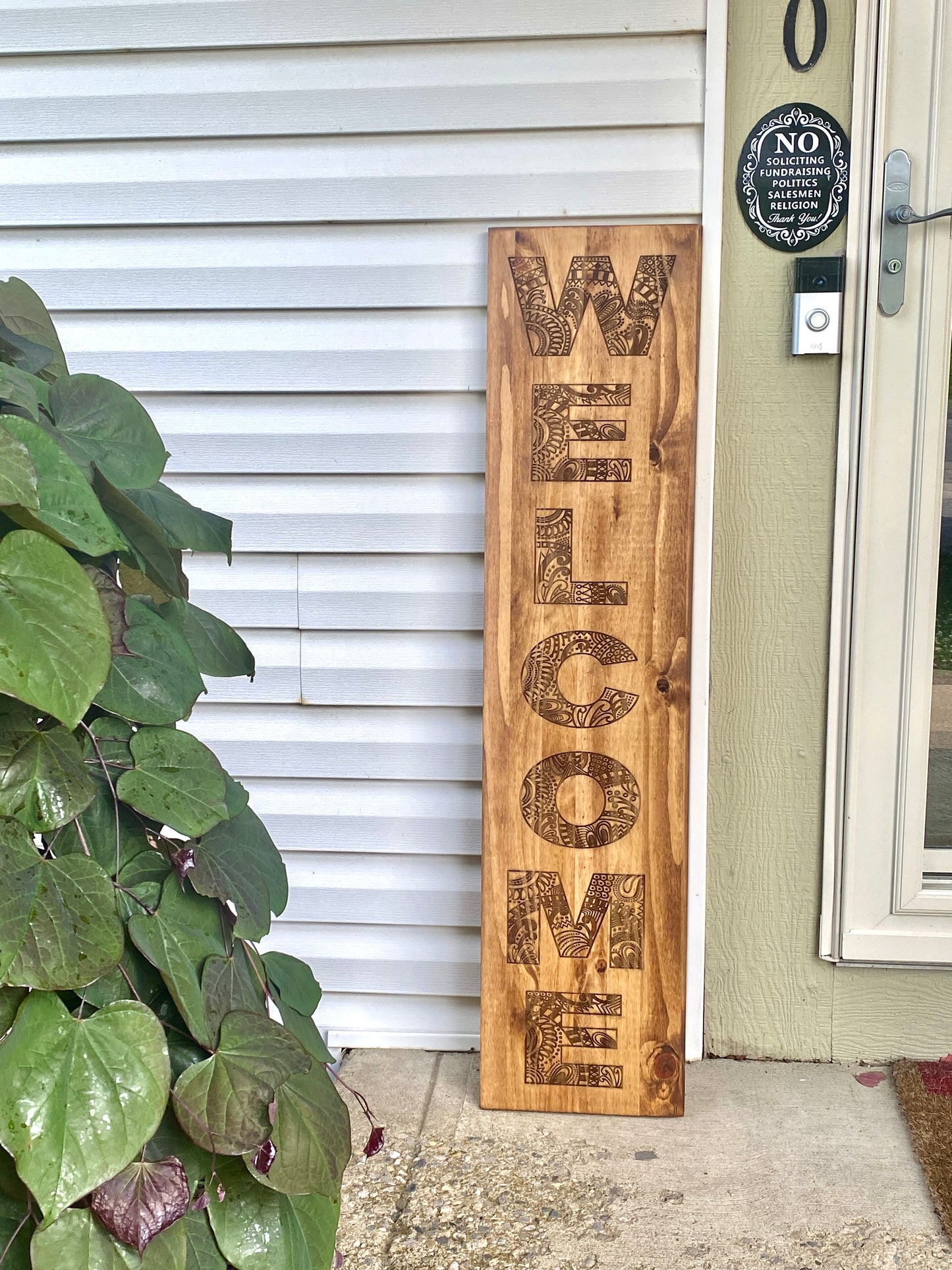 Wood Welcome Porch Sign
