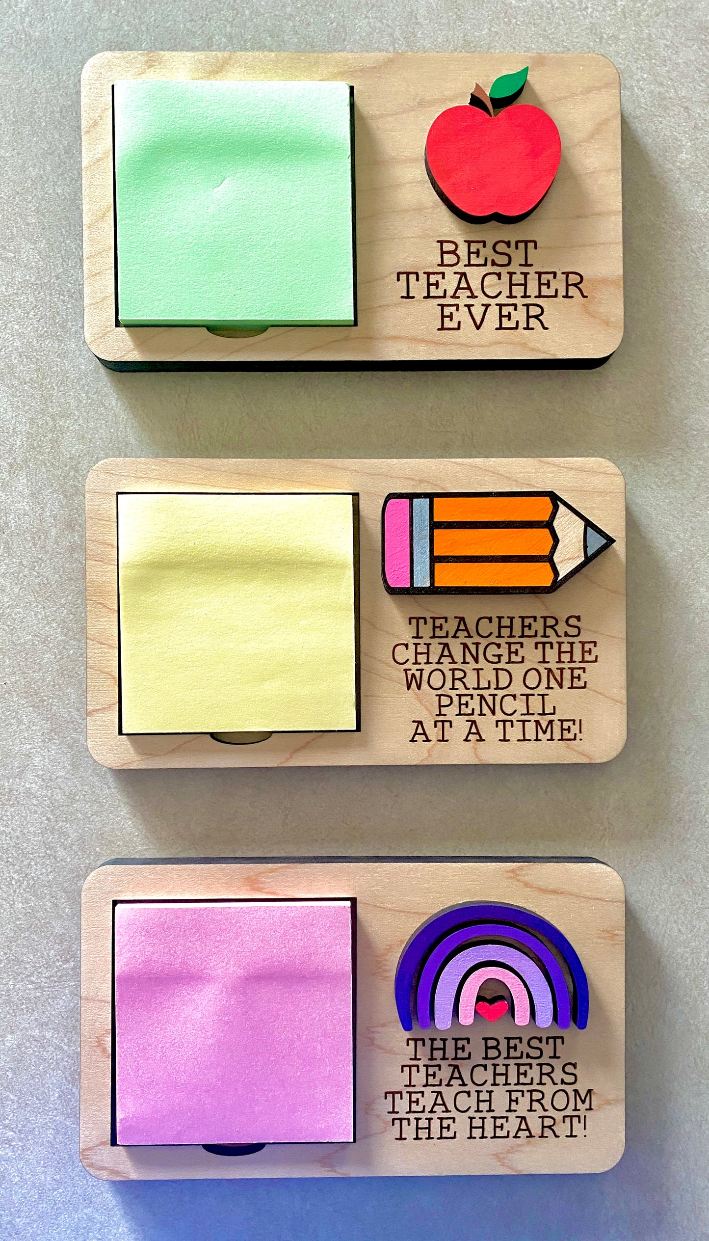 Teacher Appreciation Gift - Post It Sticky Note Holder