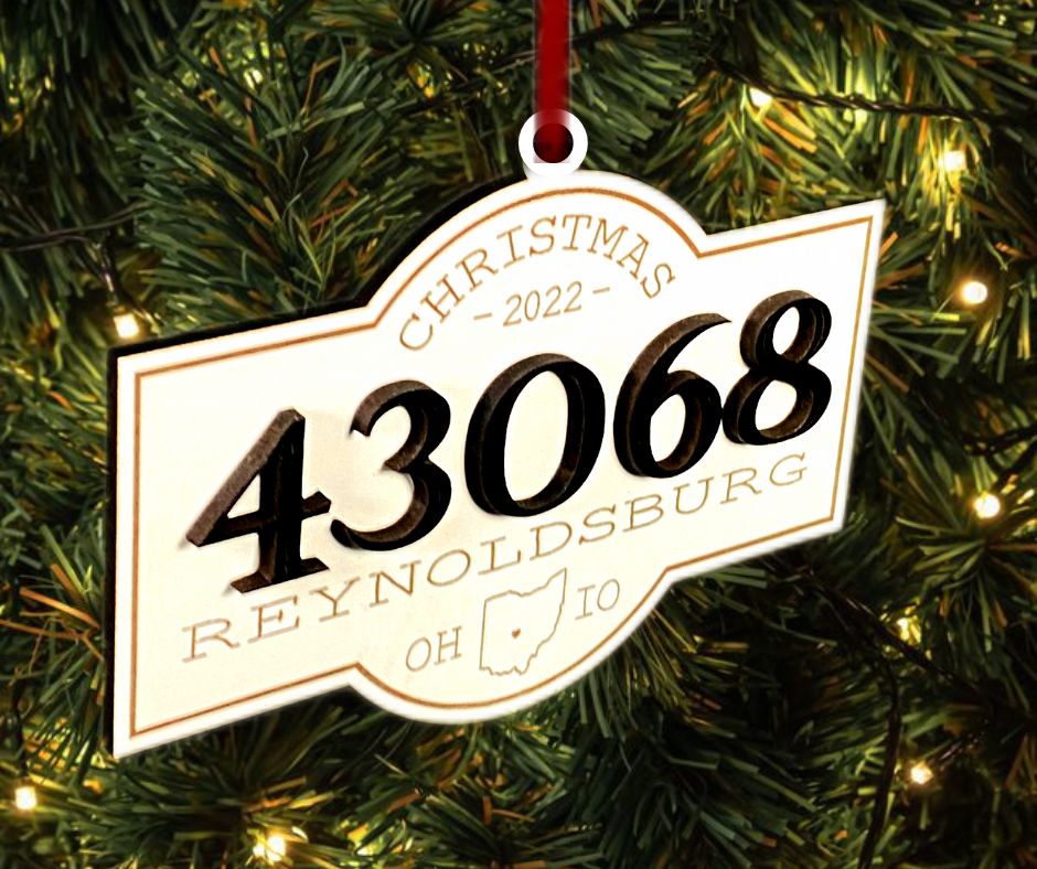 Zip Code, City, State 2023 Christmas Tree Ornament