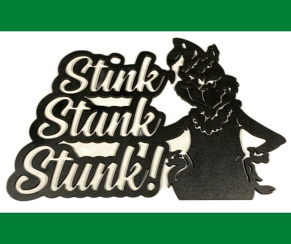 Grinch Stink Stank Stunk Cut Out Wall Decor