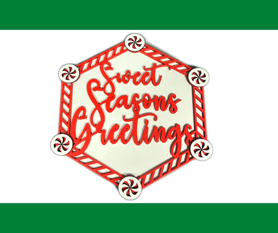 Sweet Seasons Greetings Layered Decor Sign