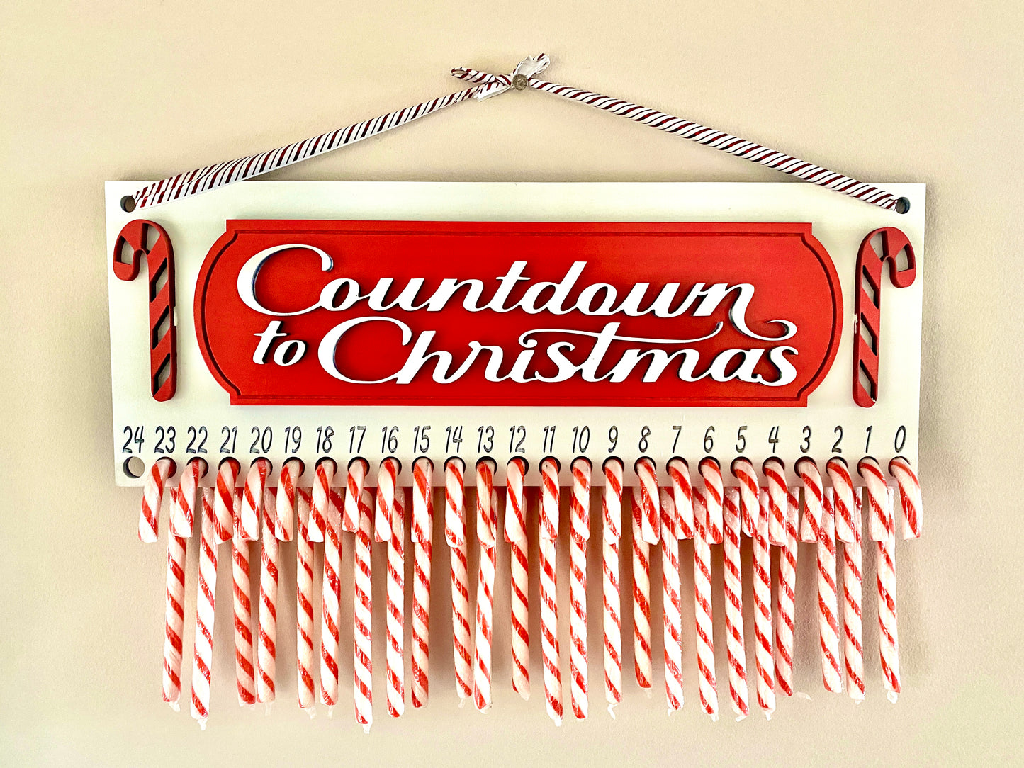 Countdown To Christmas Candy Cane Calendar
