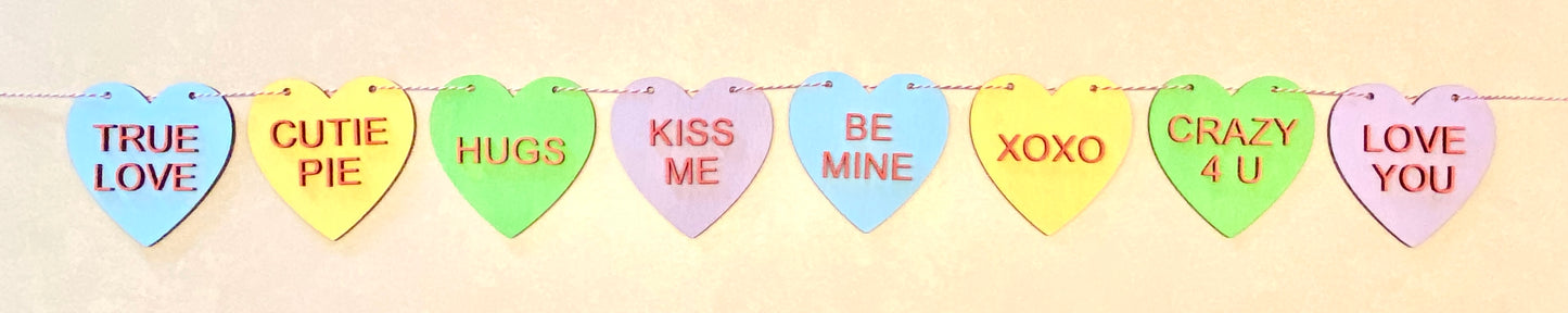 Valentine's Day Conversation Heart Banner Decoration - NICE