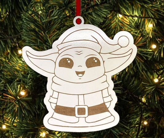 Baby Yoda Santa Christmas Tree Ornament