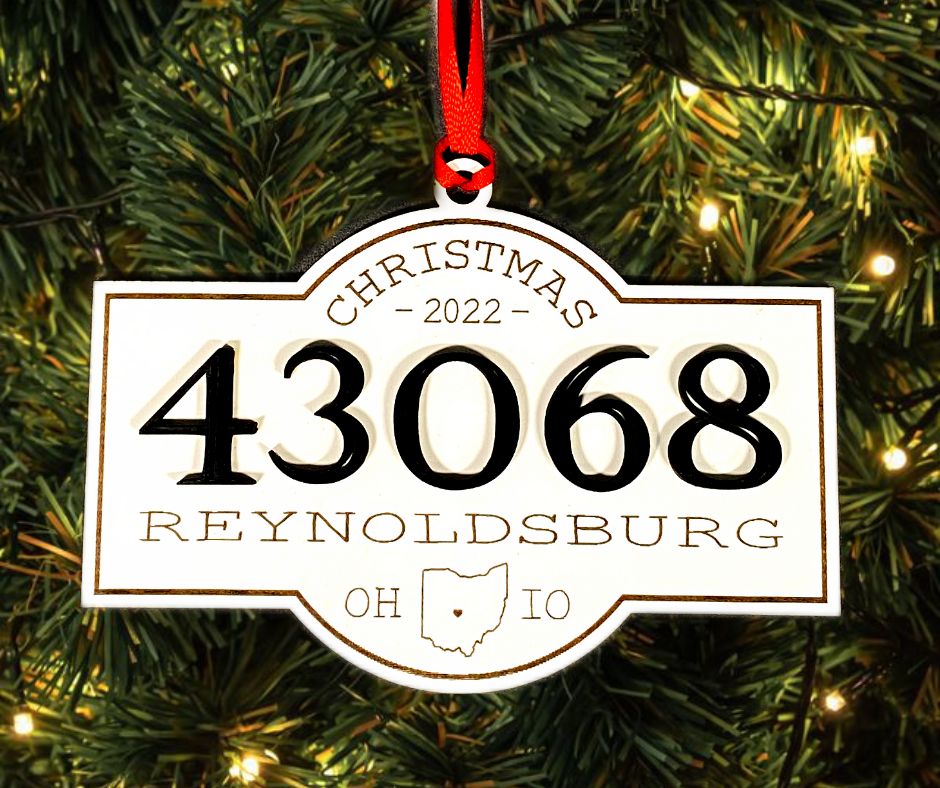 Zip Code, City, State 2023 Christmas Tree Ornament