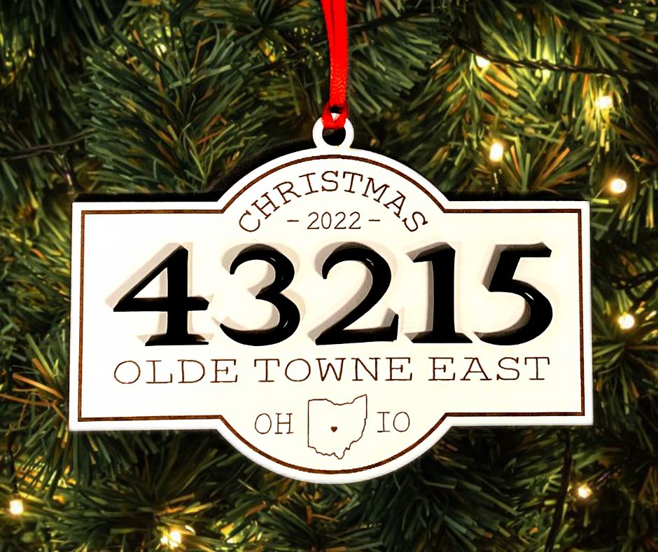 Zip Code, City, State 2023 Christmas Tree Ornament