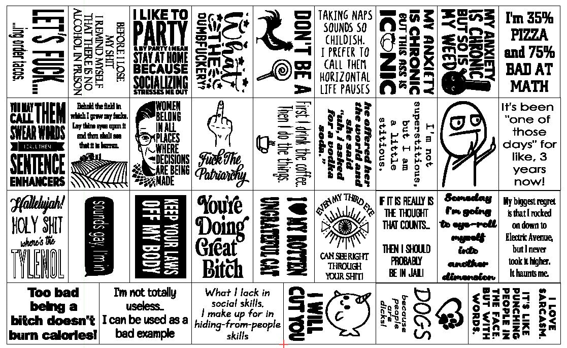 Magnet Set #1 - LASER FILE (Digital Product ONLY)