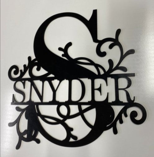 Last Name Monogram Wall Hanging