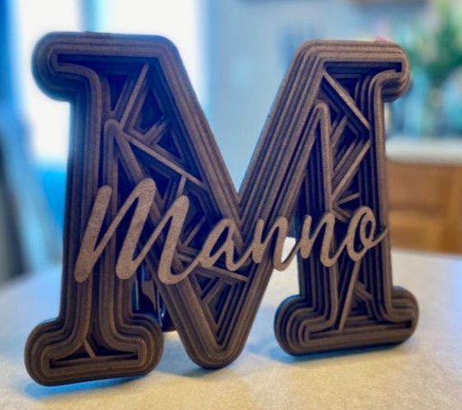 Layered Name Monogram