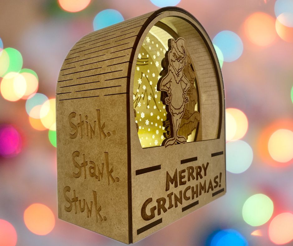 Grinch Christmas Light Globe - LASER FILE (Digital Product Only)