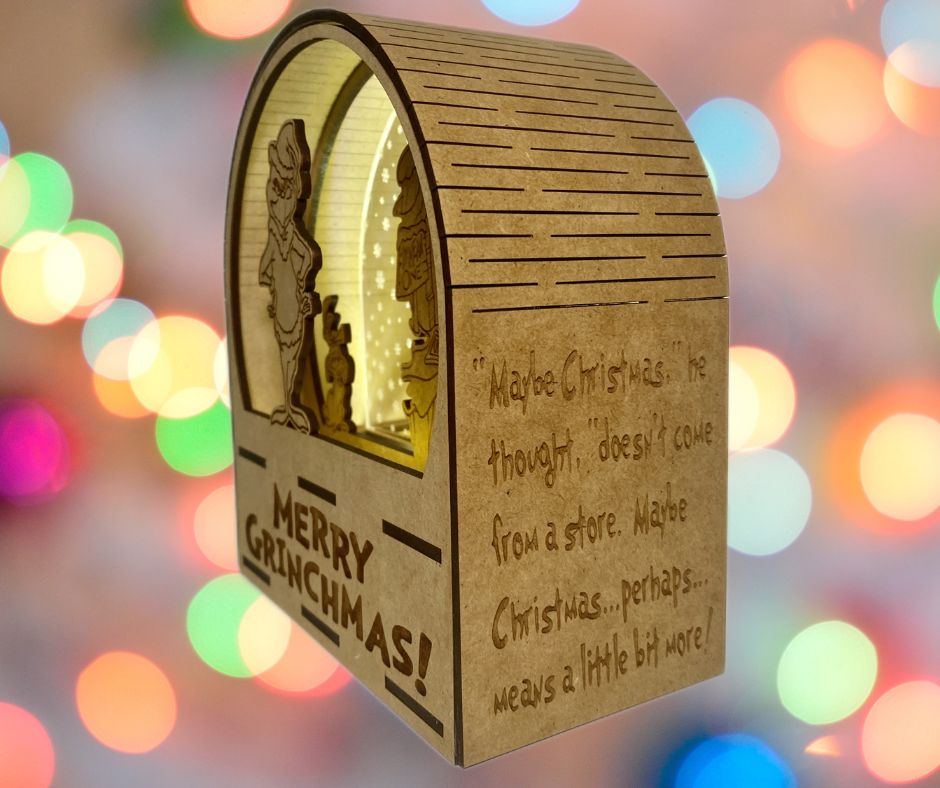 Grinch Christmas Light Globe - LASER FILE (Digital Product Only)
