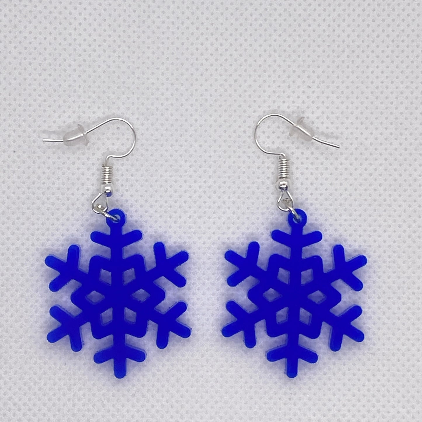 Blue Snowflake Earrings