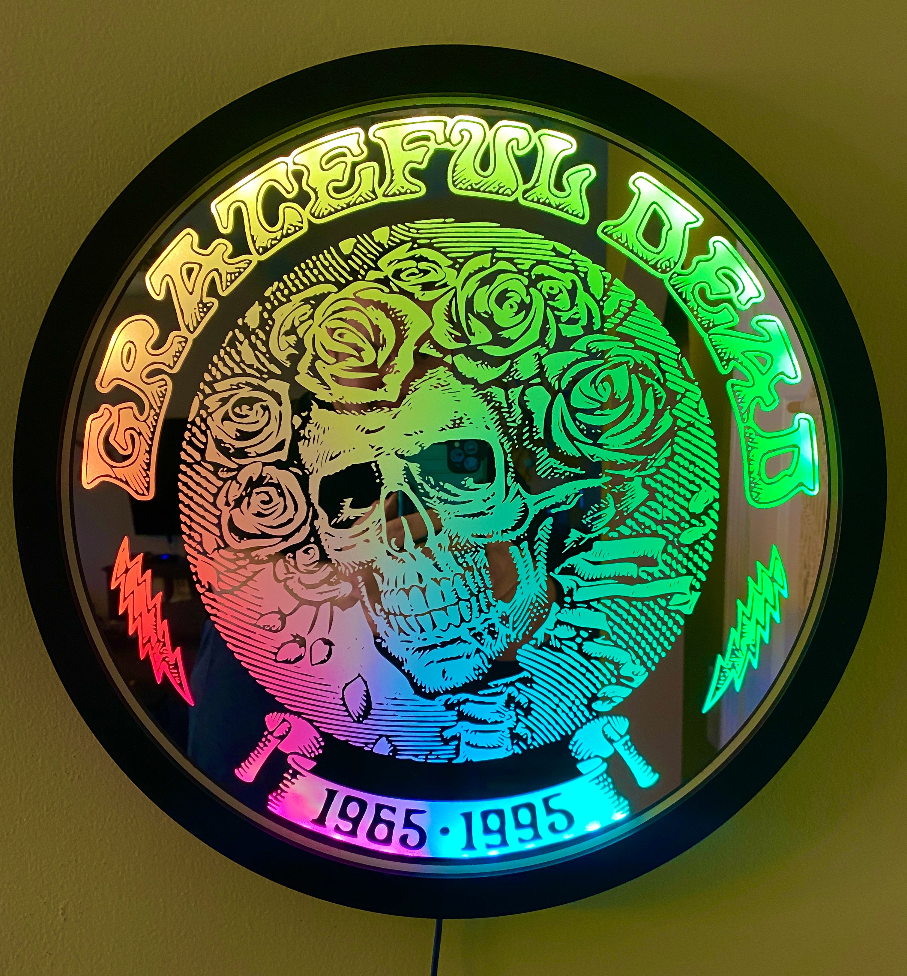 Grateful Dead RGBIC Interactive LED Backlit Framed Mirror – Cutter and  Burns Laserwork Co.