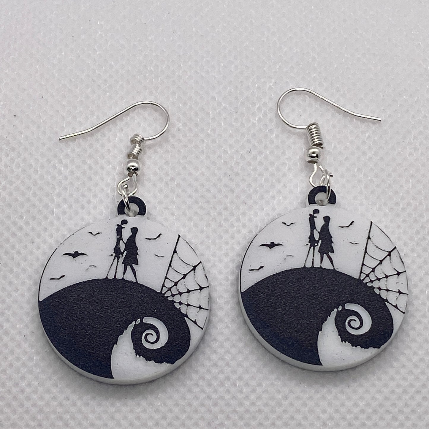 Nightmare Jack and Sally Acrylic Earrings