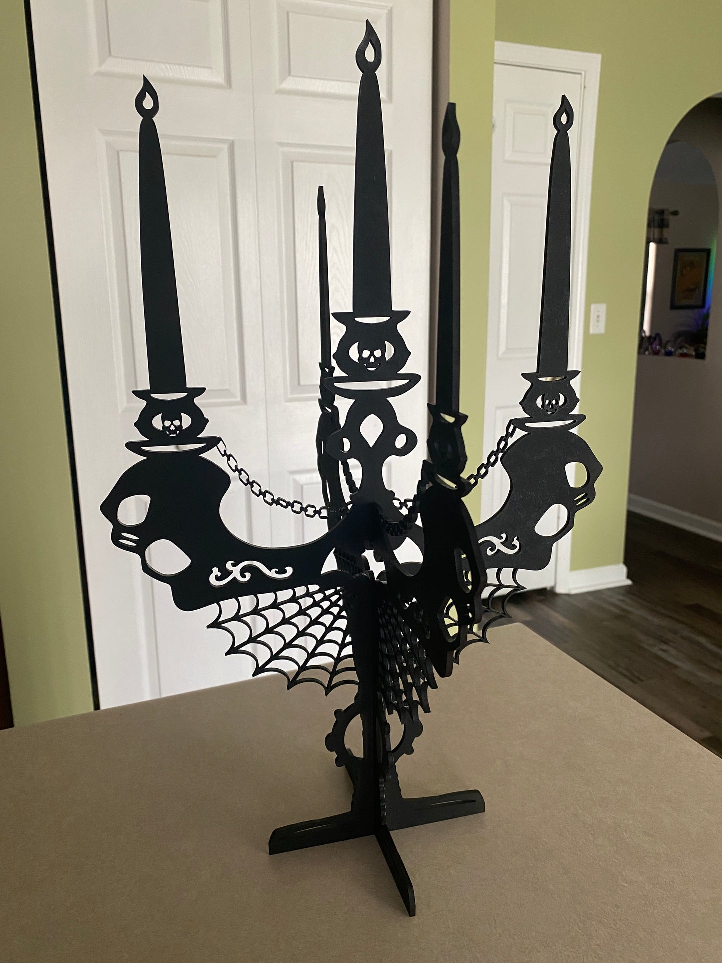 3D Halloween Candelabra Decoration