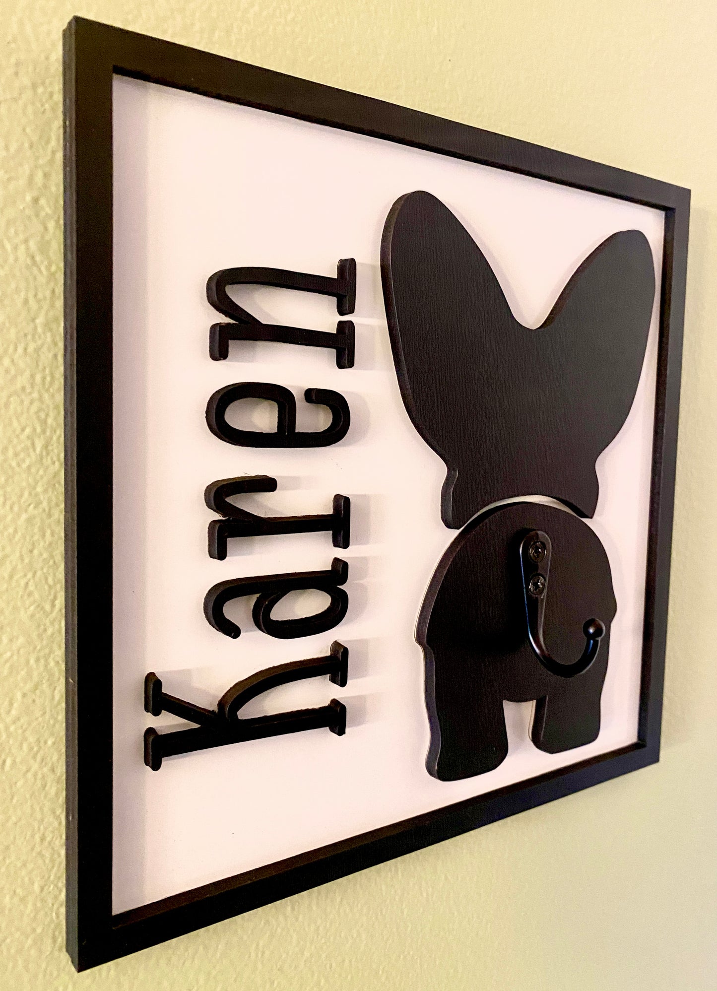 Personalized Corgi Leash Holder Wall Decor