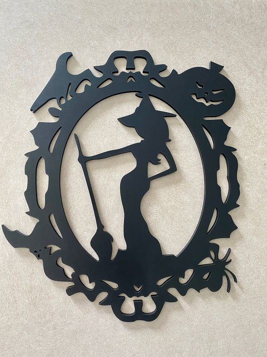 Witch Girl Cut Out Wall Hanging