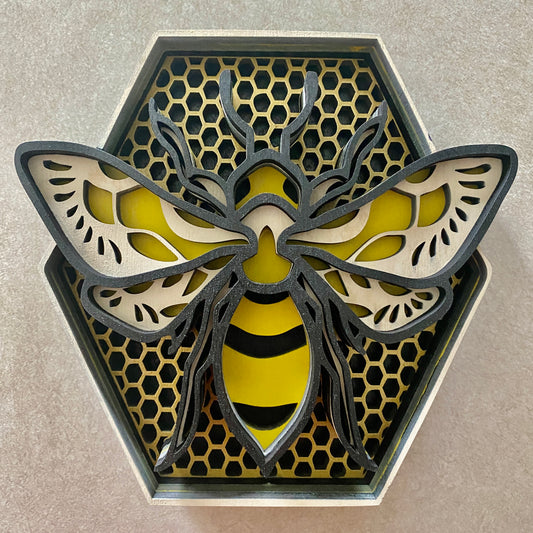 Layered Honey Bee Art