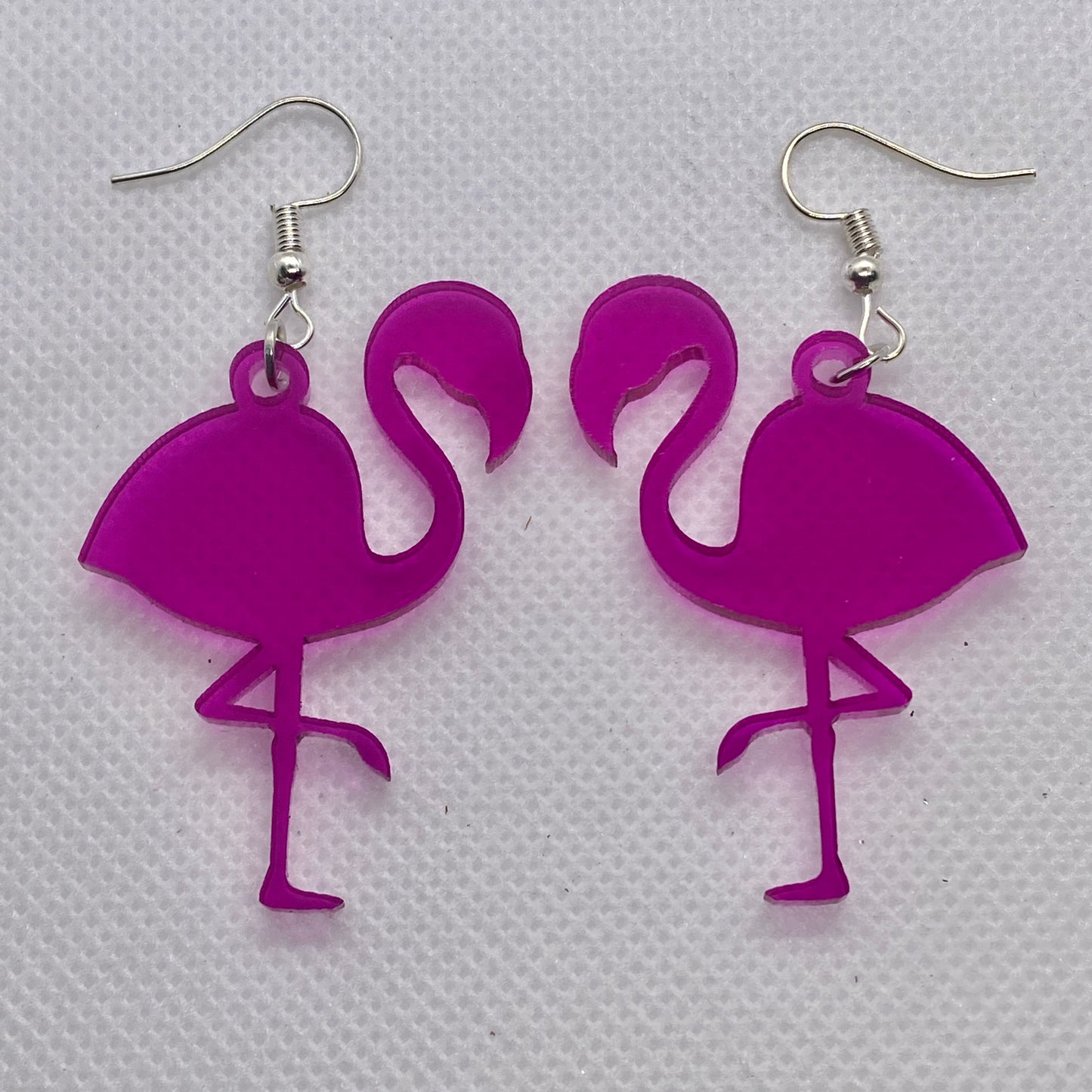 Pink Flamingo Acrylic Earrings