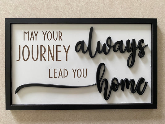 May Your Journey Always Lead You Home Sign