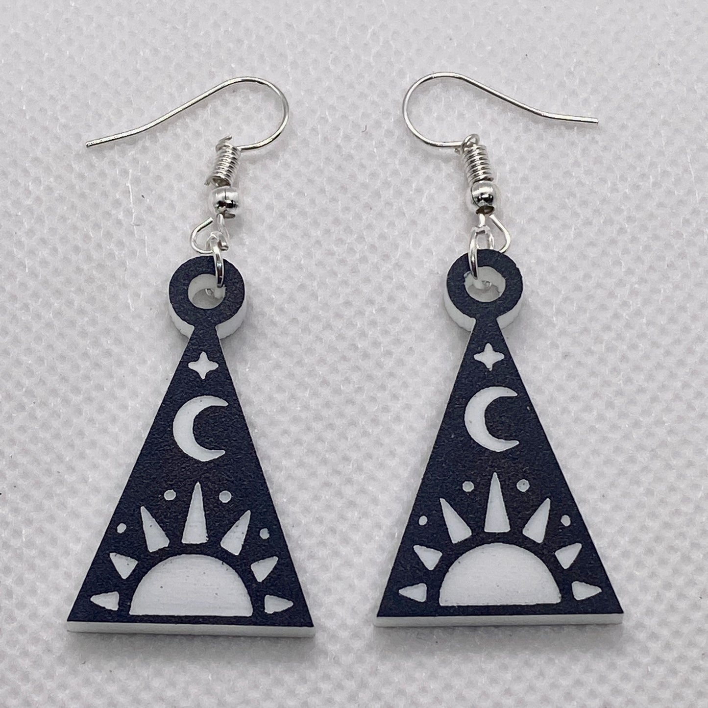 Sun, Moon, Star Acrylic Earrings