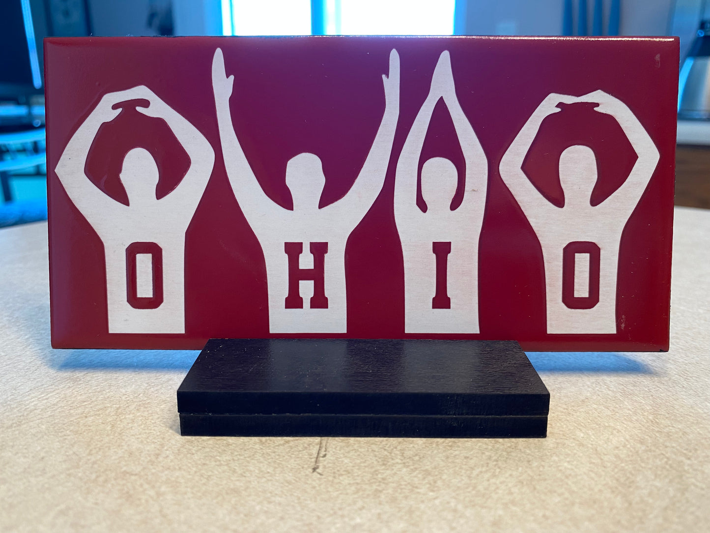 Ohio Hands Ceramic Tile Sign
