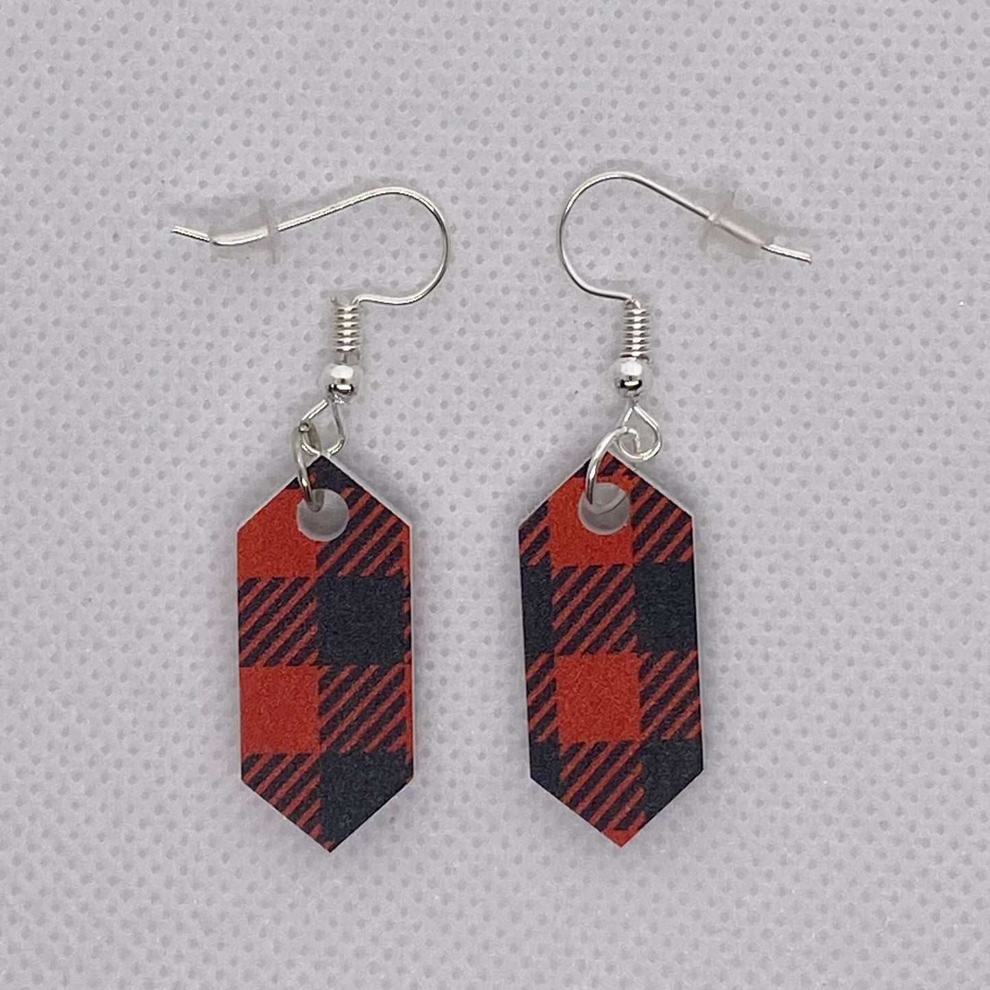 Buffalo Plaid Small Diamond Earrings