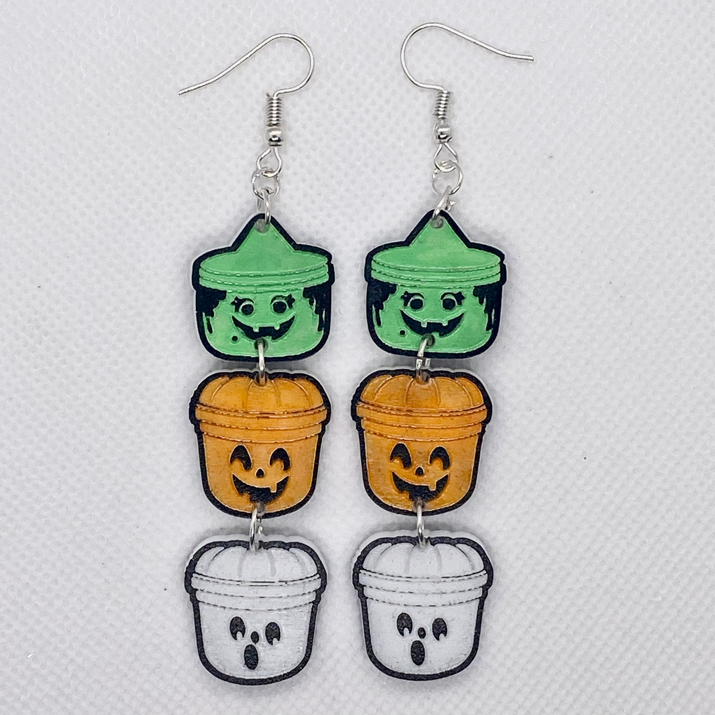 Retro McDonalds Halloween Happy Meal Trick Or Treat Pail Acrylic Earrings