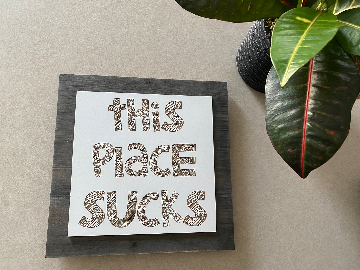 This Place Sucks Sign