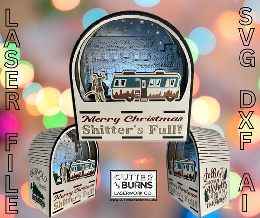 Shitter's Full Christmas Light Globe - LASER FILE (Digital Product ONLY)