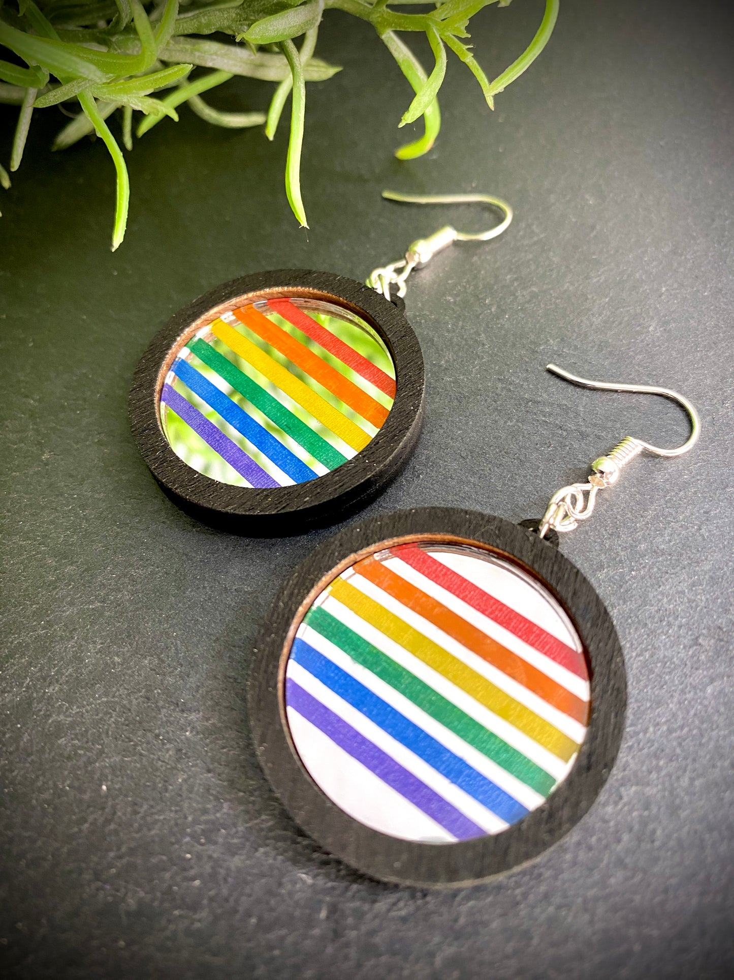 LGBTQ Pride Flag Mirror Dangle Earrings