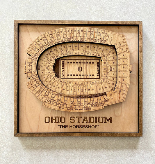 OSU Ohio Stadium 3D Layered Wall Hanging