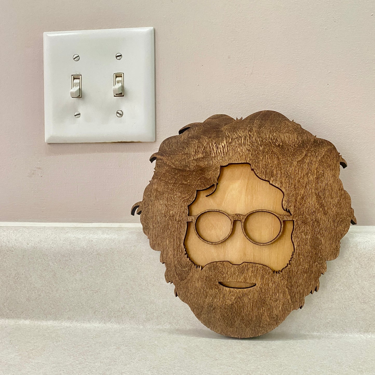 Jerry Garcia Face Cut Out Wall Hanging Decor