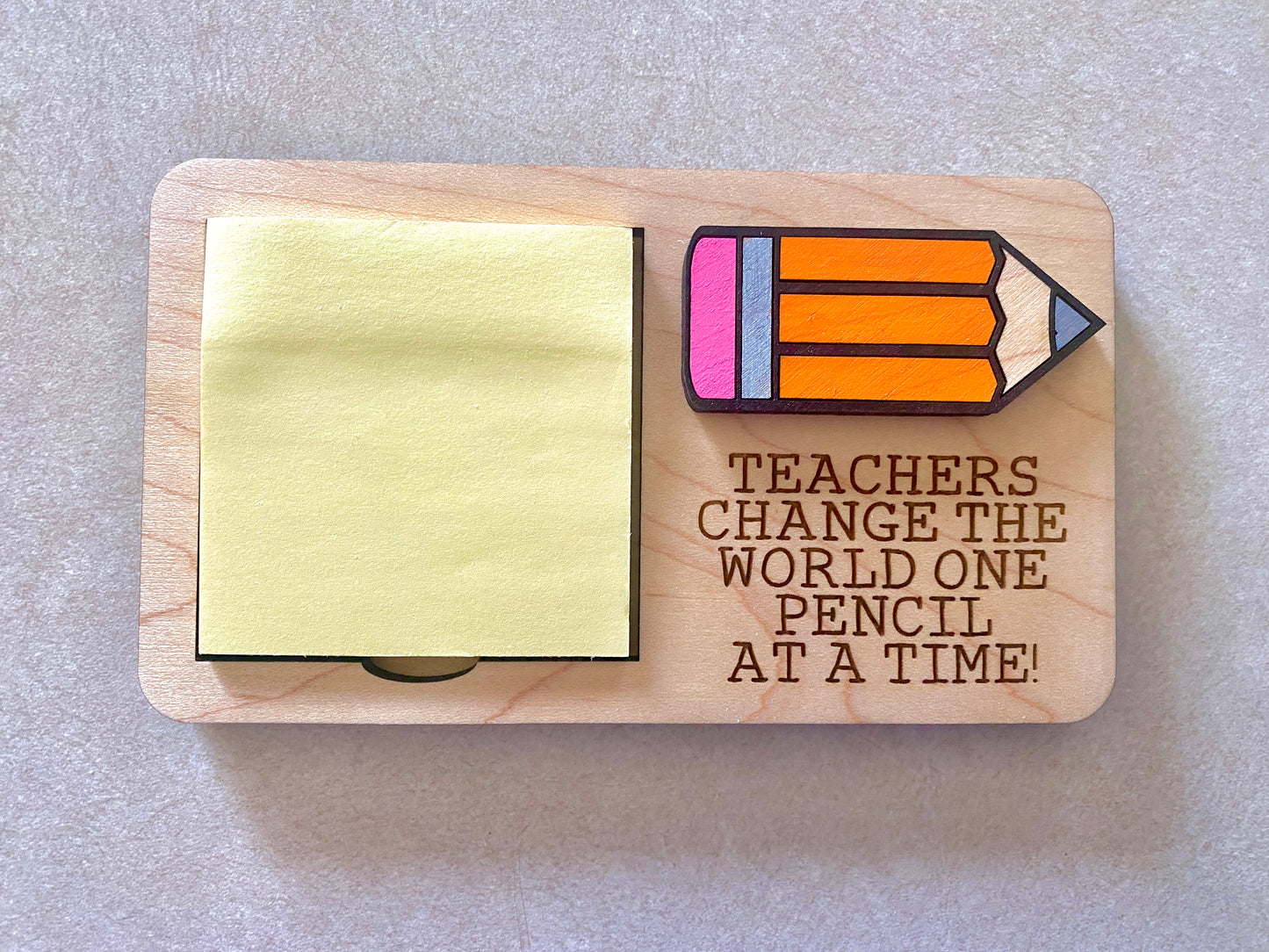Teacher Appreciation Gift - Post It Sticky Note Holder