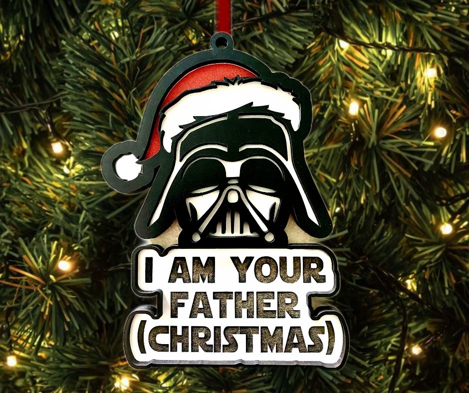 Darth Vader I Am Your Father Christmas 2 Layer Christmas Tree Ornament