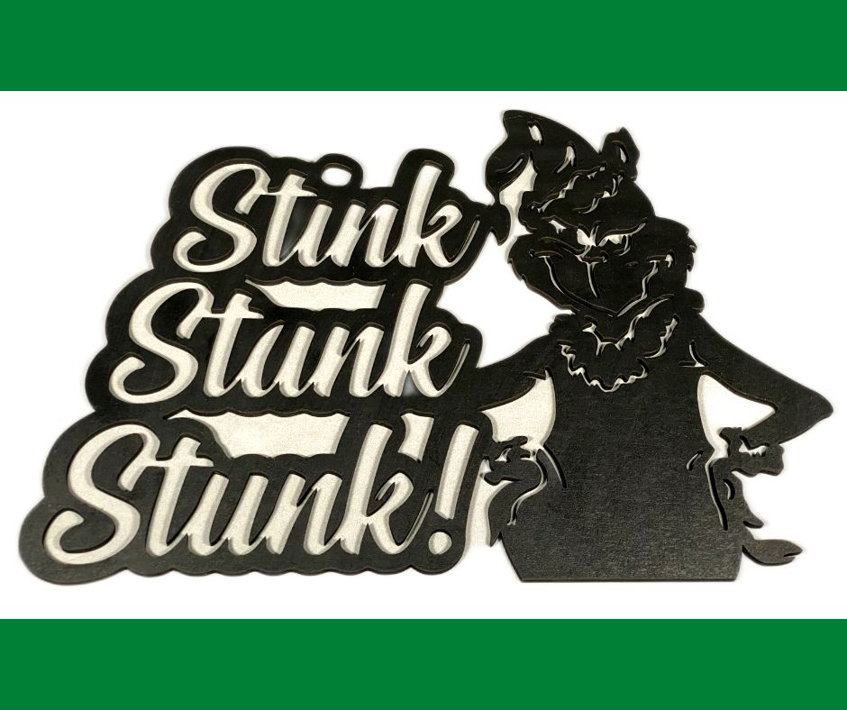 Grinch Stink Stank Stunk Cut Out Wall Decor – Cutter and Burns ...