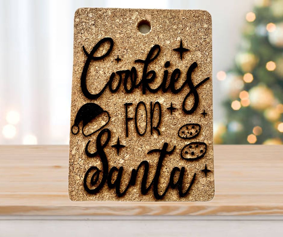 Cookies For Santa Christmas Cork Hot Pad