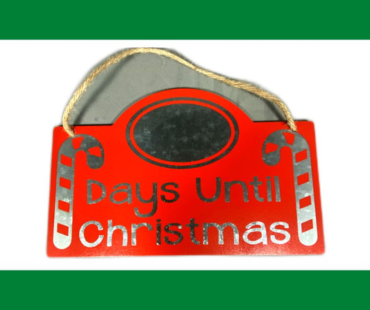 Dry Erase Christmas Countdown Metal Wall Hanging