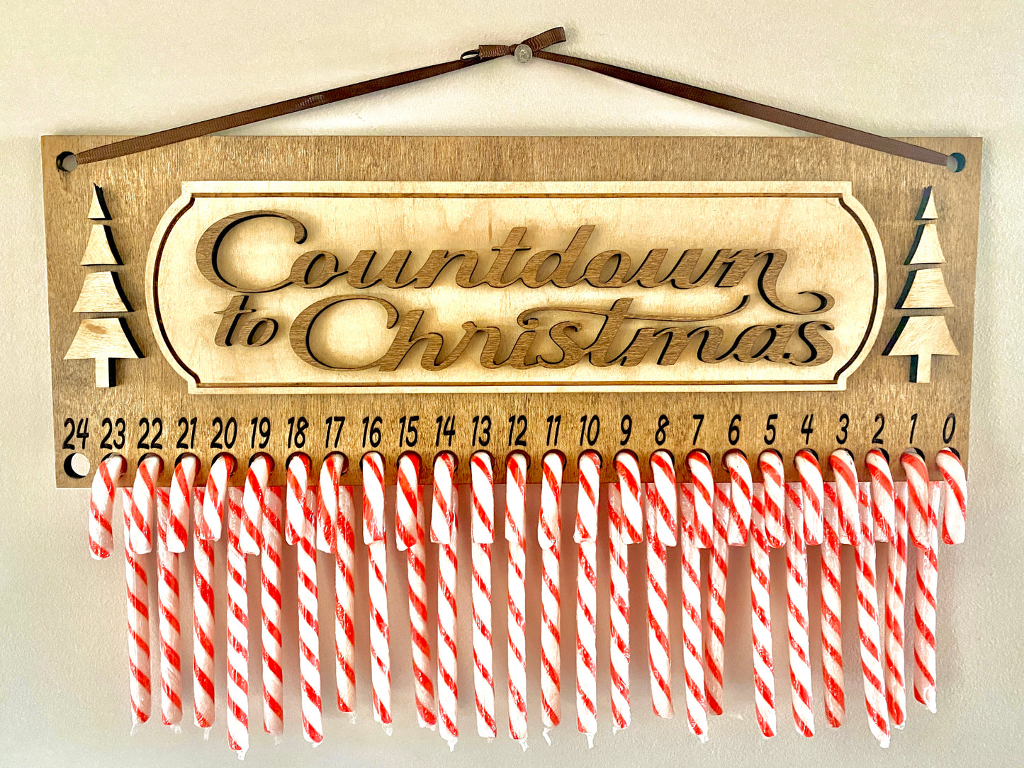 Countdown To Christmas Candy Cane Calendar