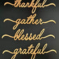 Thanksgiving Table Place Setting Accent Words