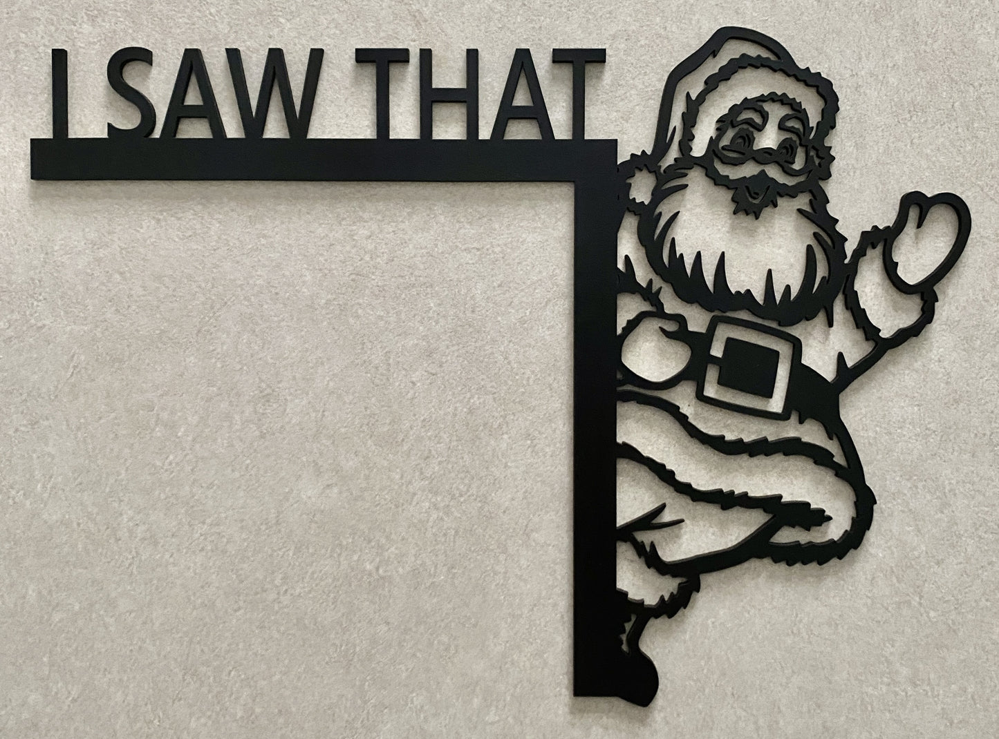 Santa Claus "I Saw That" Christmas Door Trim Hanger