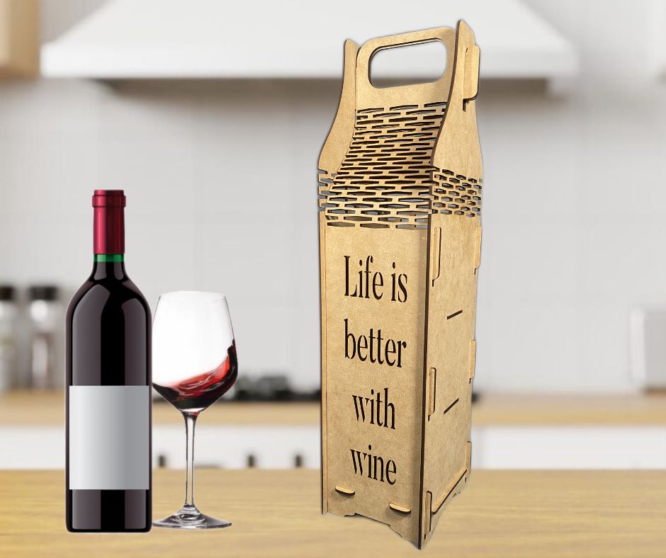 Life Is Better With Wine - Wine Carrier Box