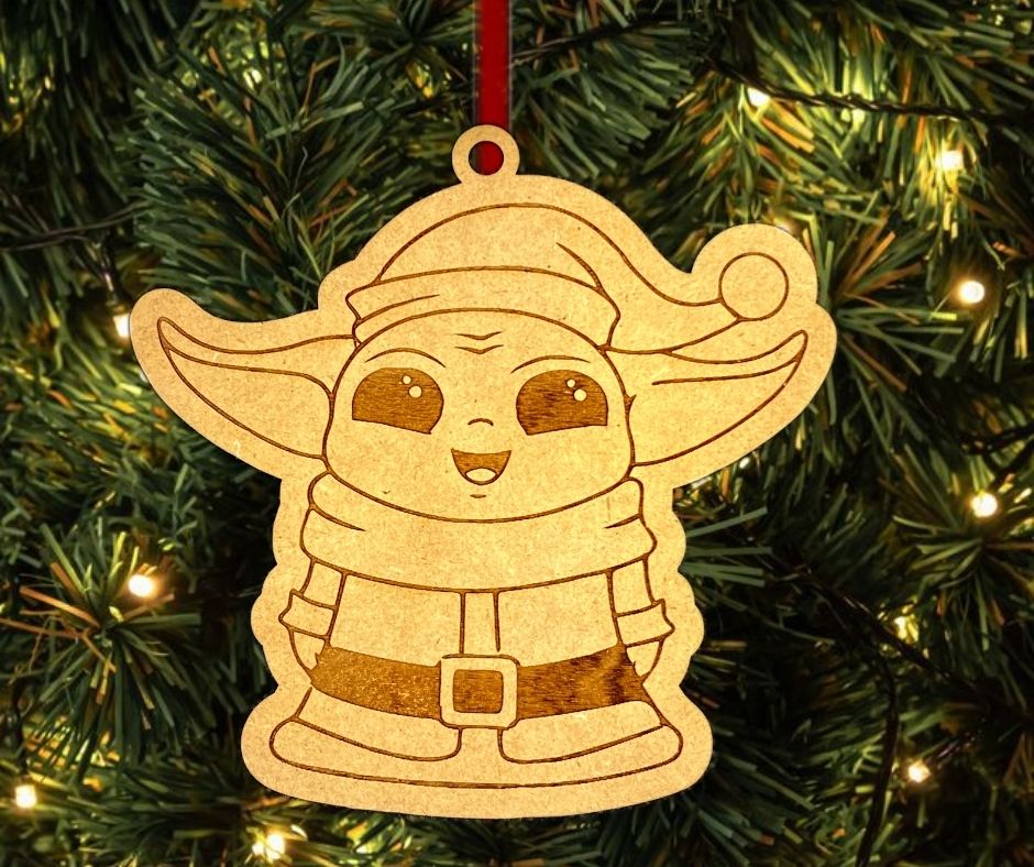Baby Yoda Santa Christmas Tree Ornament