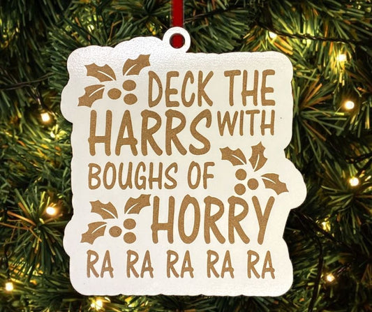 Deck The Harrs Funny Christmas Story Christmas Tree Ornament