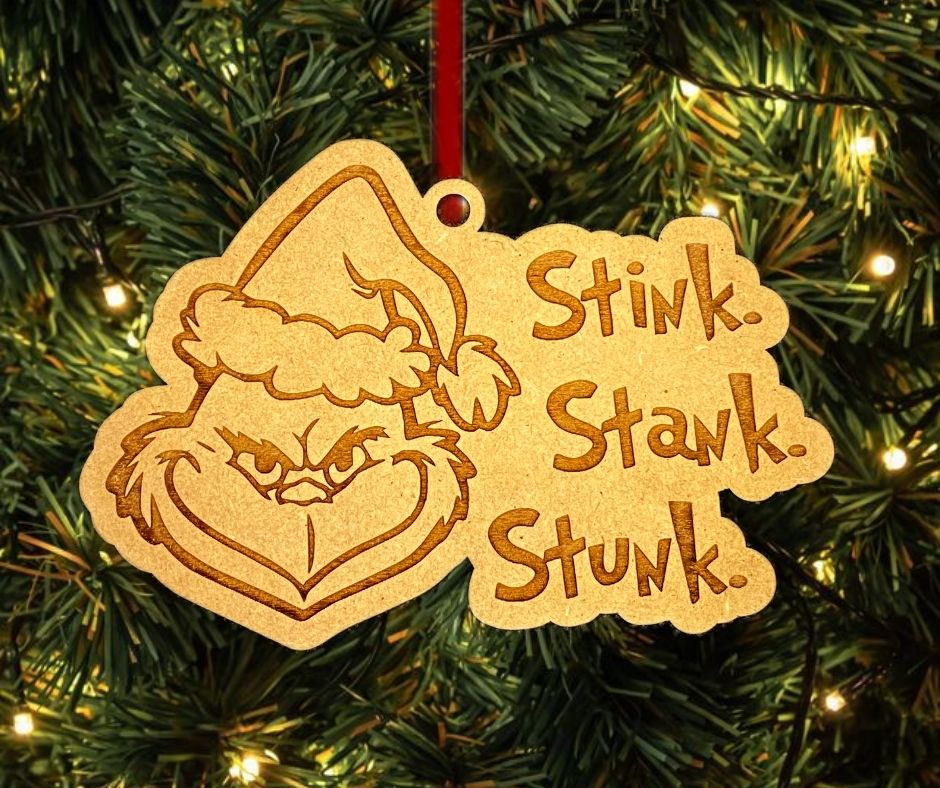 Grinch Stink Stank Stunk Christmas Tree Ornament