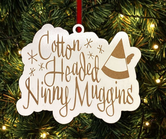 Cotton Headed Ninny Muggins Elf Christmas Tree Ornament