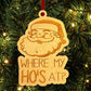 Santa Where My Ho's At Funny Christmas Tree Ornament